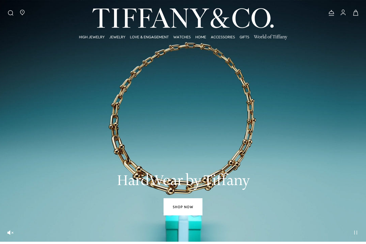 Screenshot of the Tiffany & Co. homepage